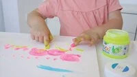 MUCKI neon finger paint for kids bright colours artwork