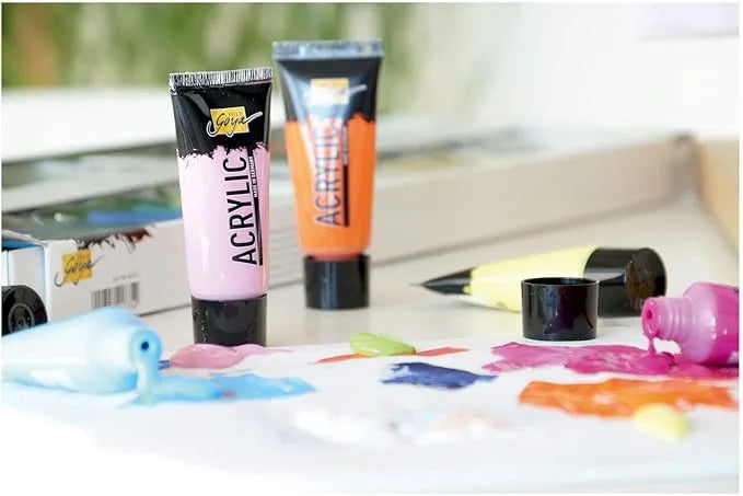SOLO GOYA Acrylic Effect Colors 20 ml set of 8 metallic and pearlescent acrylic paint tubes