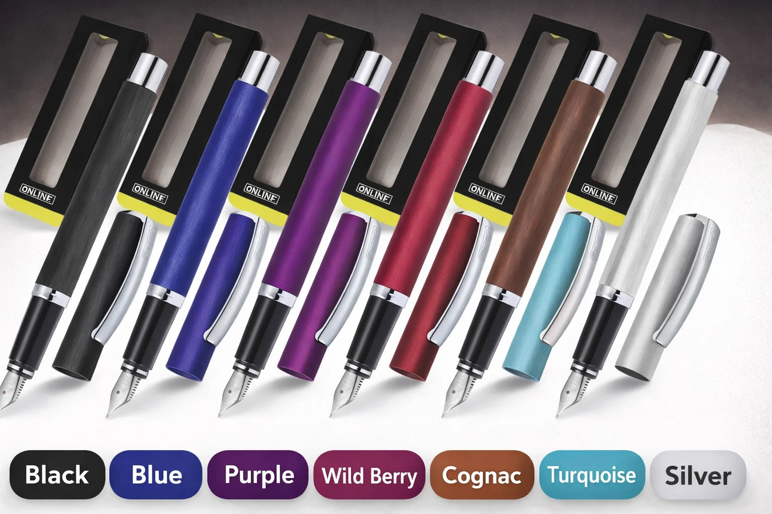 Online Vision Fountain Pen – Satin & Classic Finish (Multiple Colors)