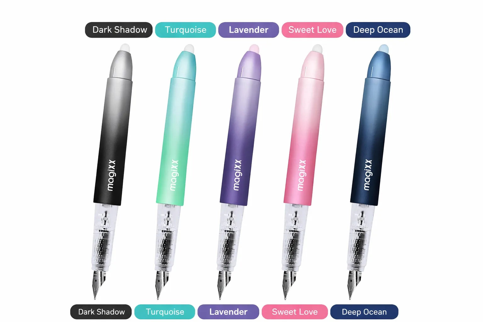 Online MagiXX Fountain Pen with Erasable Blue Ink – 5 Colour Options