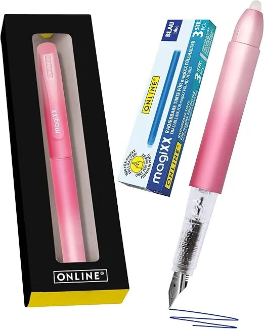 ONLINE MagiXX Fountain Pen Sweet Love pink shade with erasable blue ink