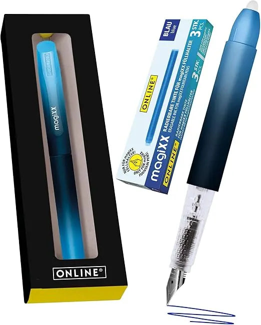 ONLINE MagiXX Fountain Pen Deep Ocean blue colour with erasable ink system