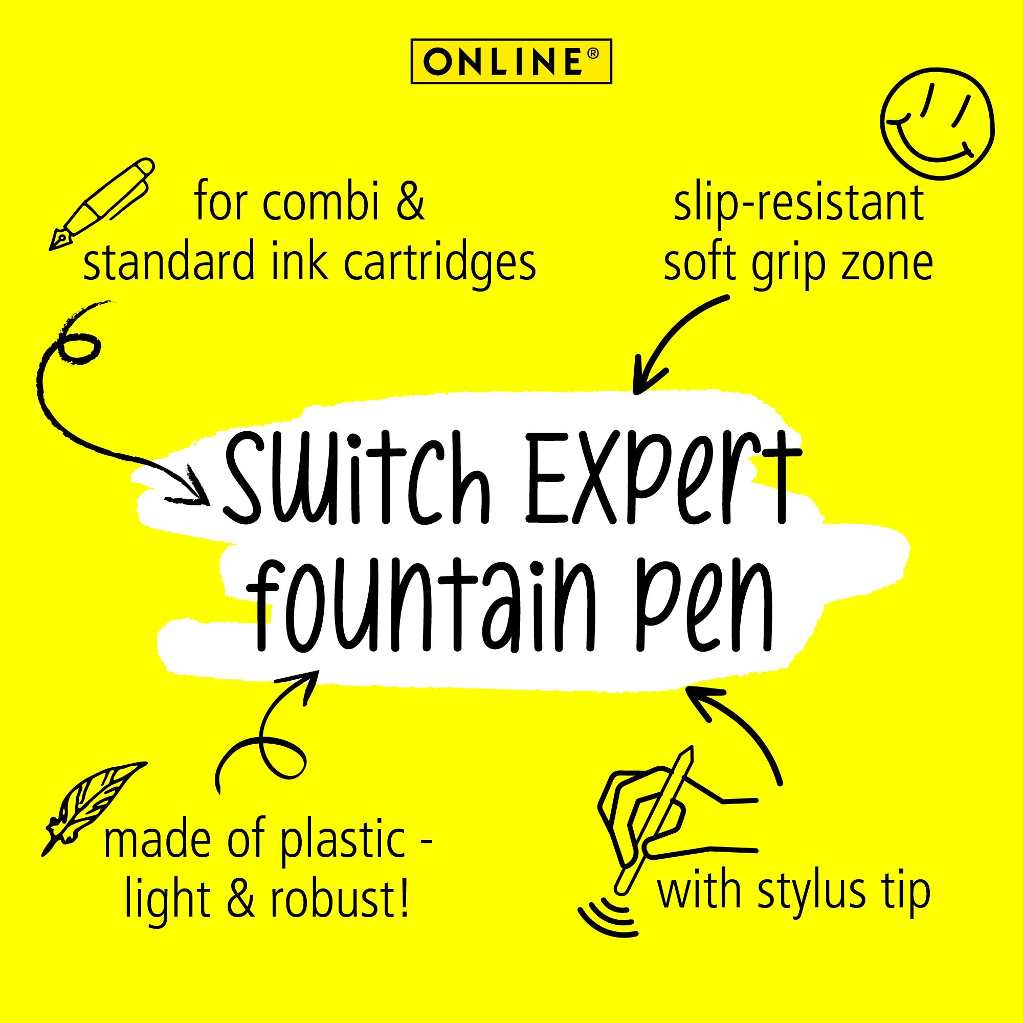 Online Switch Expert Fountain Pen – Nero (EF / F / M Nib Options)