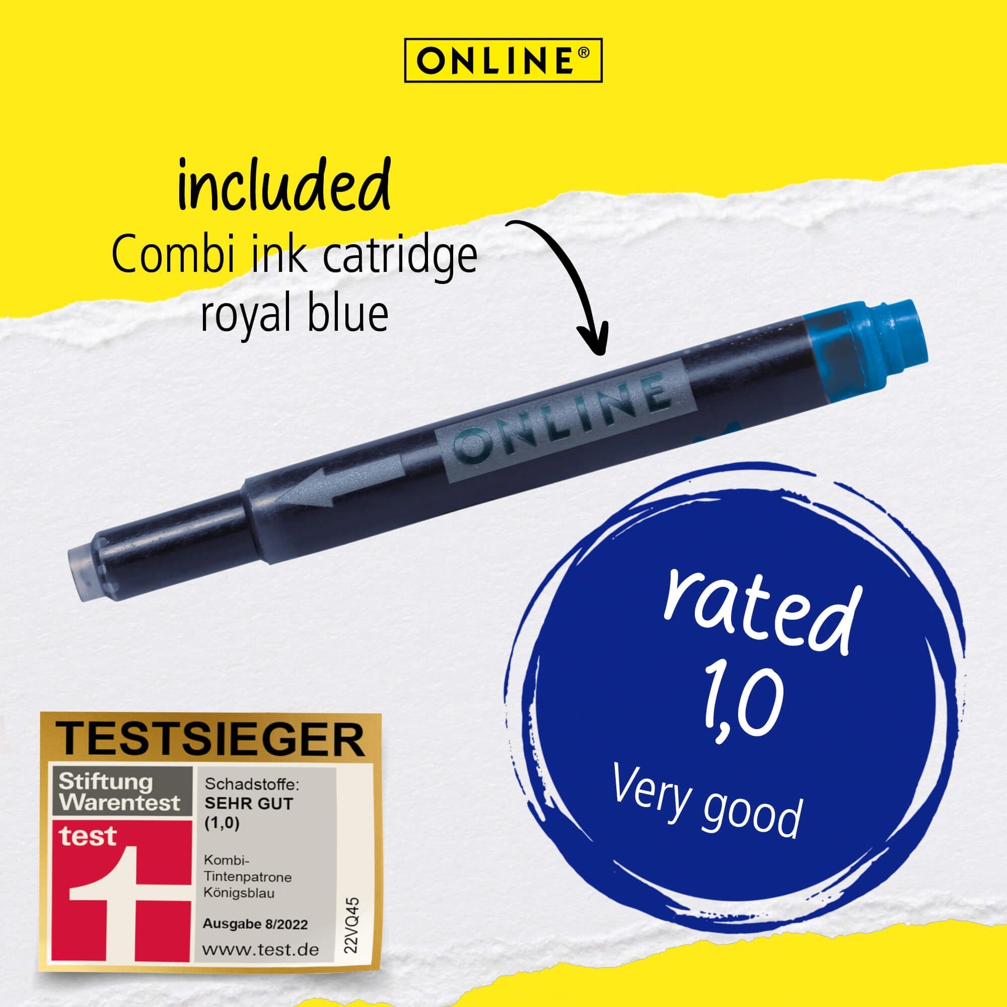 Online FP Switch Fountain Pen – Bright Blue / Pretty Pink | Smooth Writing Fountain Pen