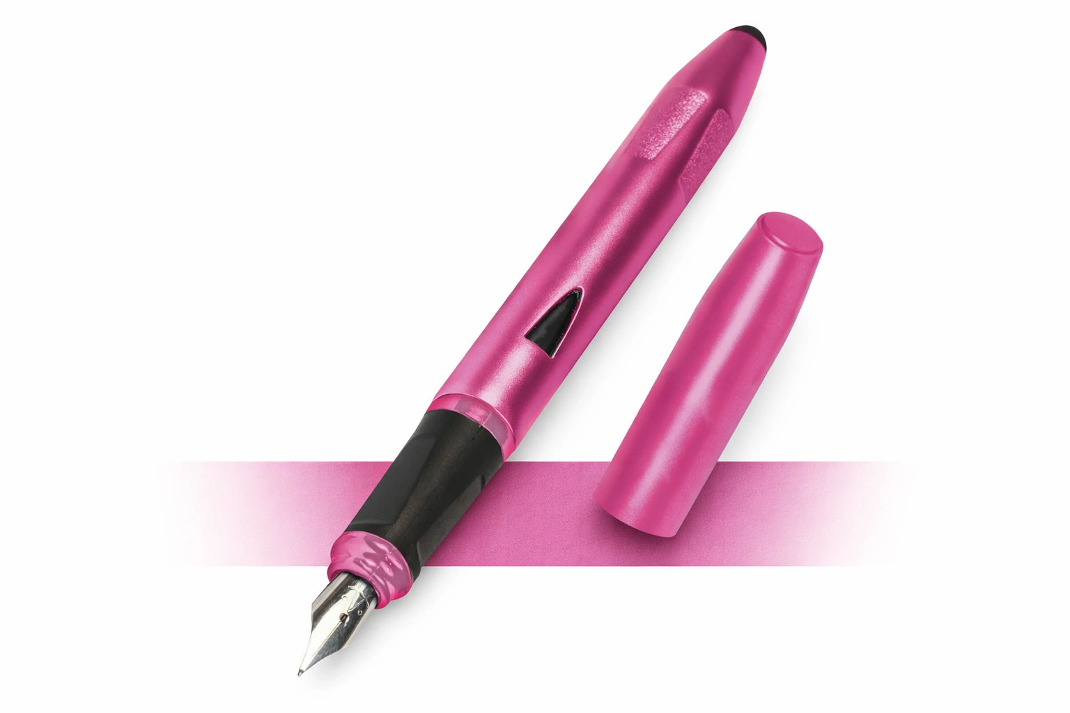 FP Switch Pretty Pink fountain pen with fine stainless steel nib