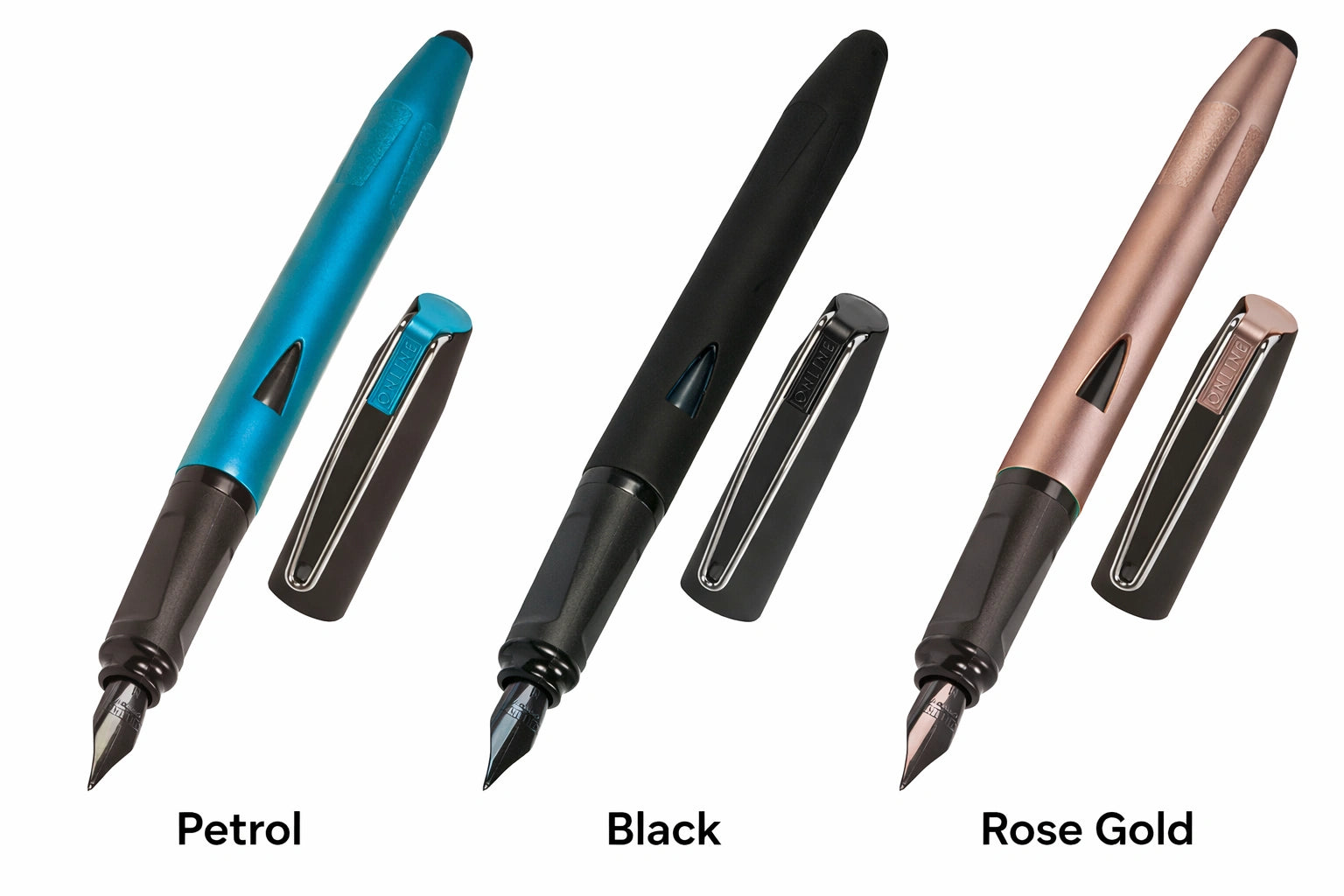 Online FP Switch Plus Fountain Pen – Petrol / Black / Rose Gold