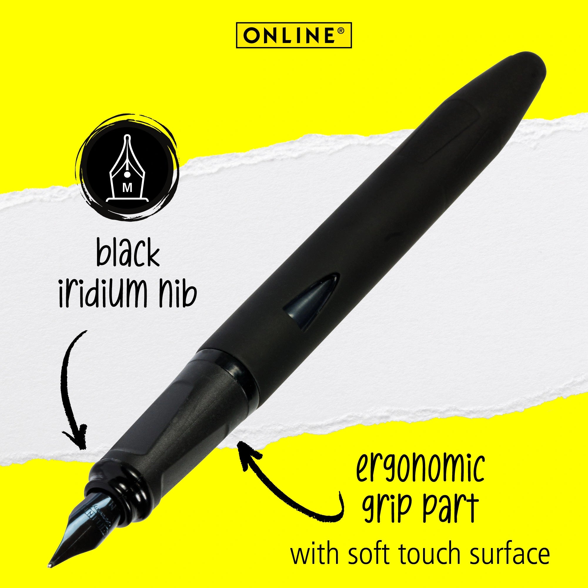 FP Switch Plus Fountain Pen Black colour with smooth grip and metal nib