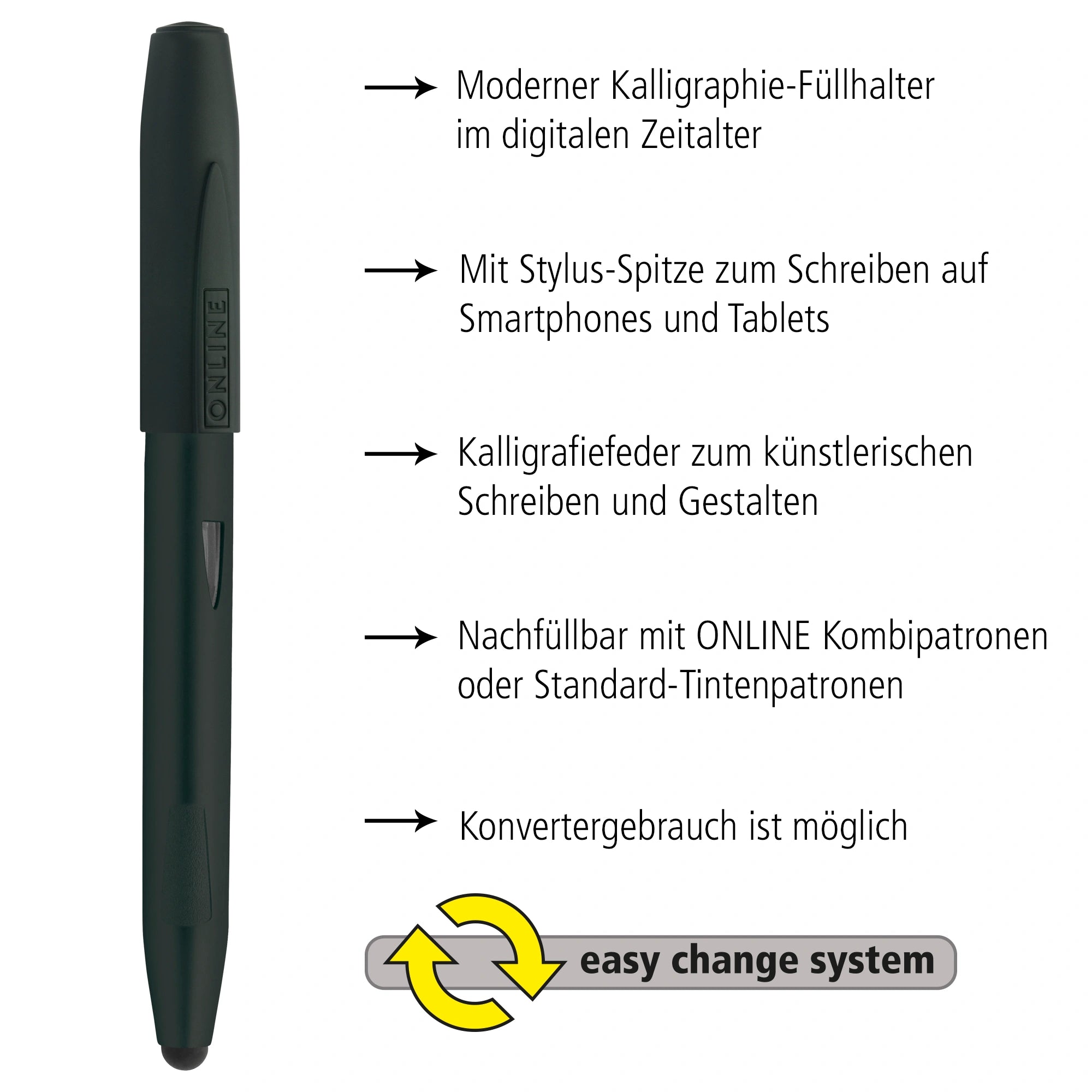 FP Switch Nero black pen 1.4mm nib close-up