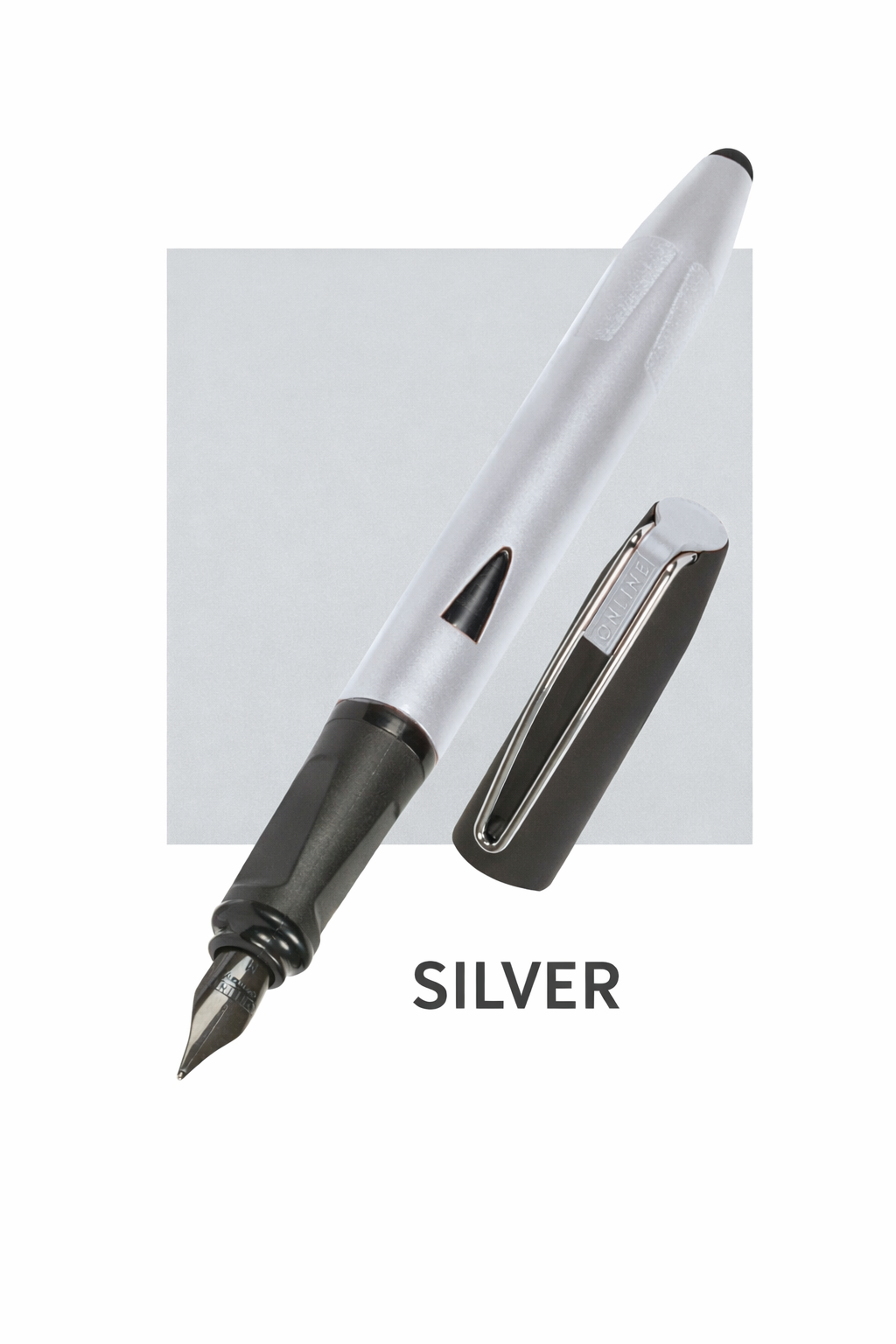 FP Switch Plus Silver Fountain Pen with Cap – smooth writing nib