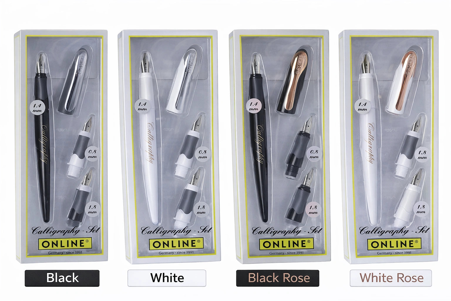 Online Air Calligraphy Set – Black / White / Black Rose / White Rose