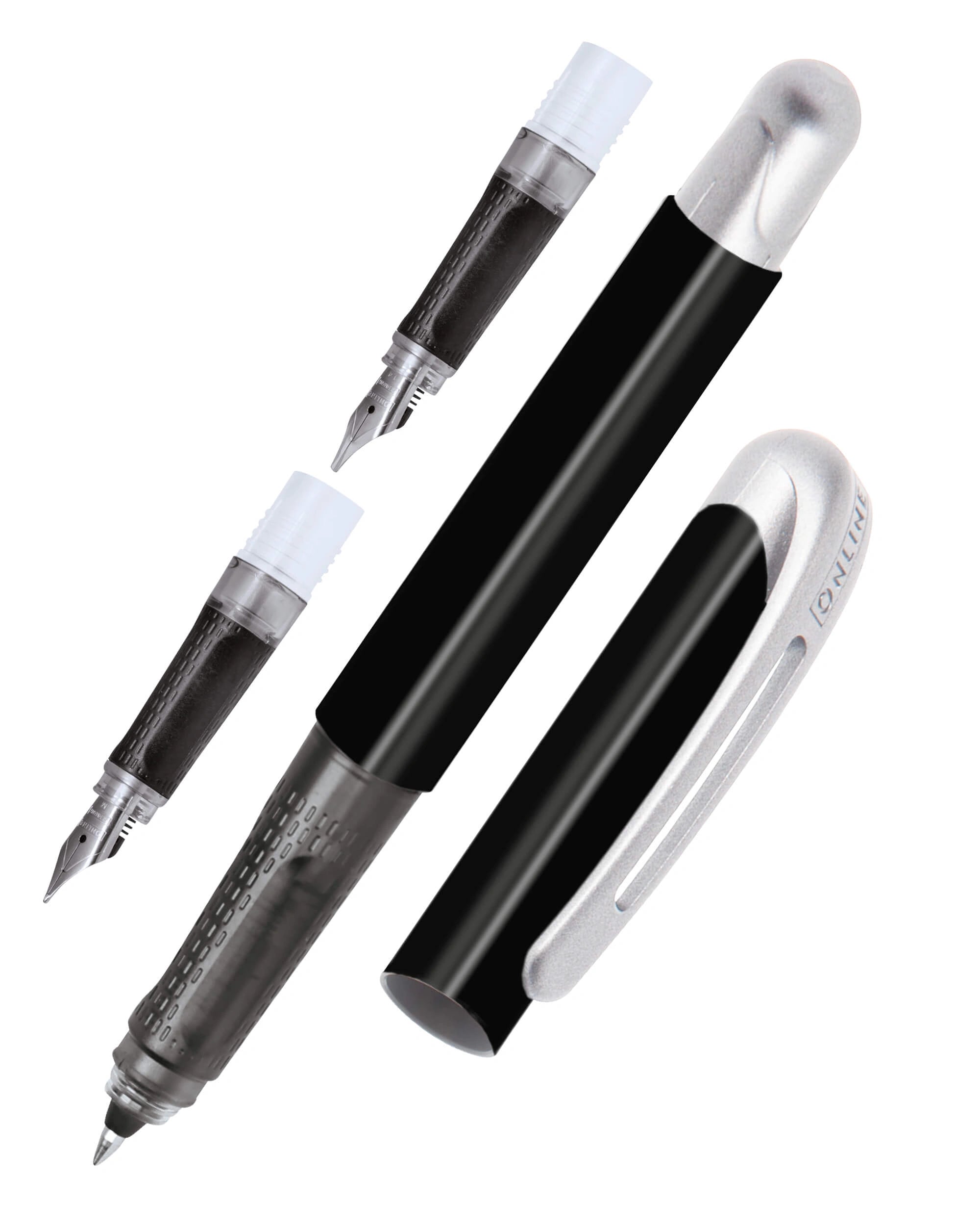 ONLINE AYN College II Black Pen with Interchangeable Writing System and Soft Grip