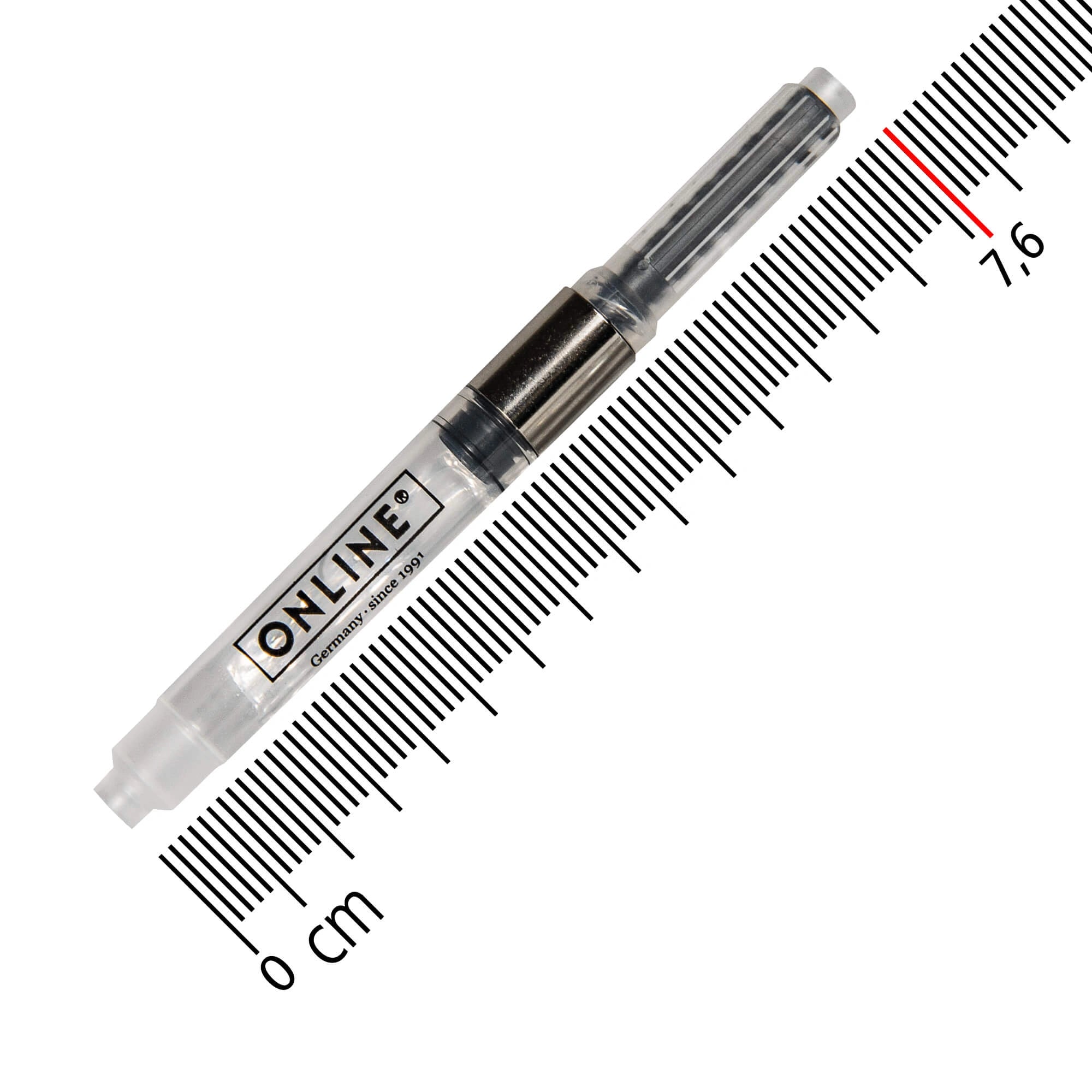 "ONLINE fountain pen ink converter refill piston type packed in celophane bag compatible with standard fountain pens 7.6 cm l