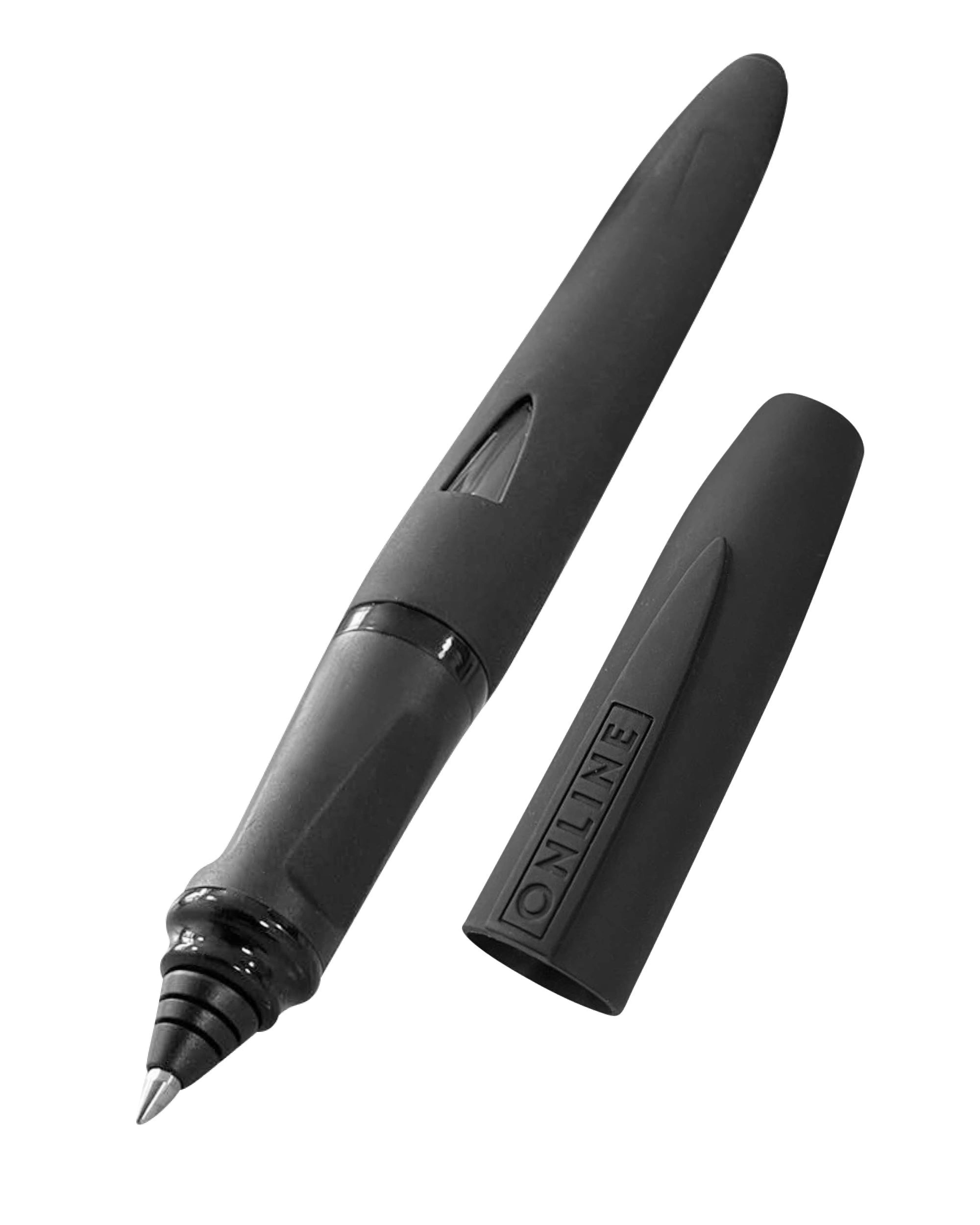 RB Switch Nero black rollerball pen with cap removed