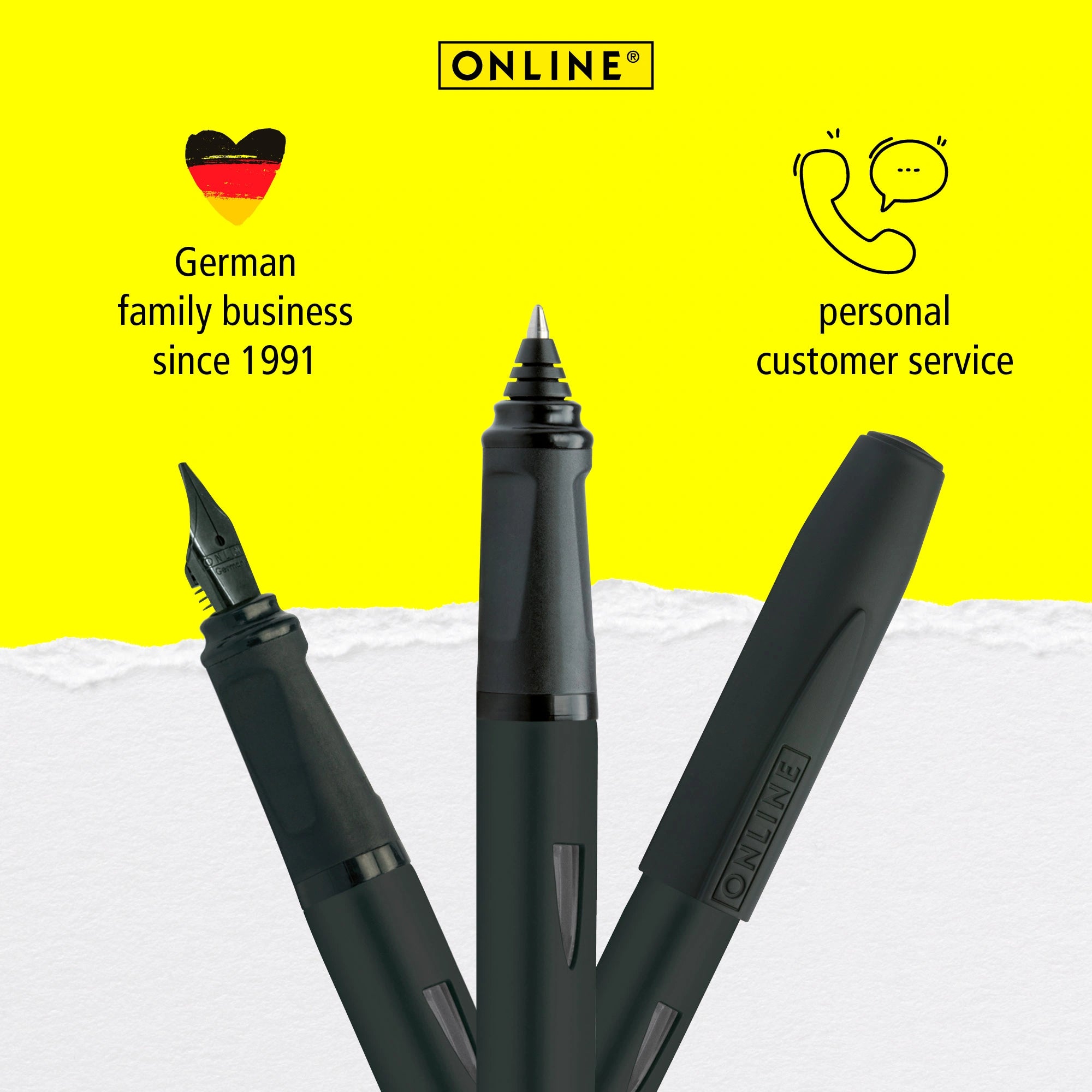 RB Switch Nero rollerball pen front and side view