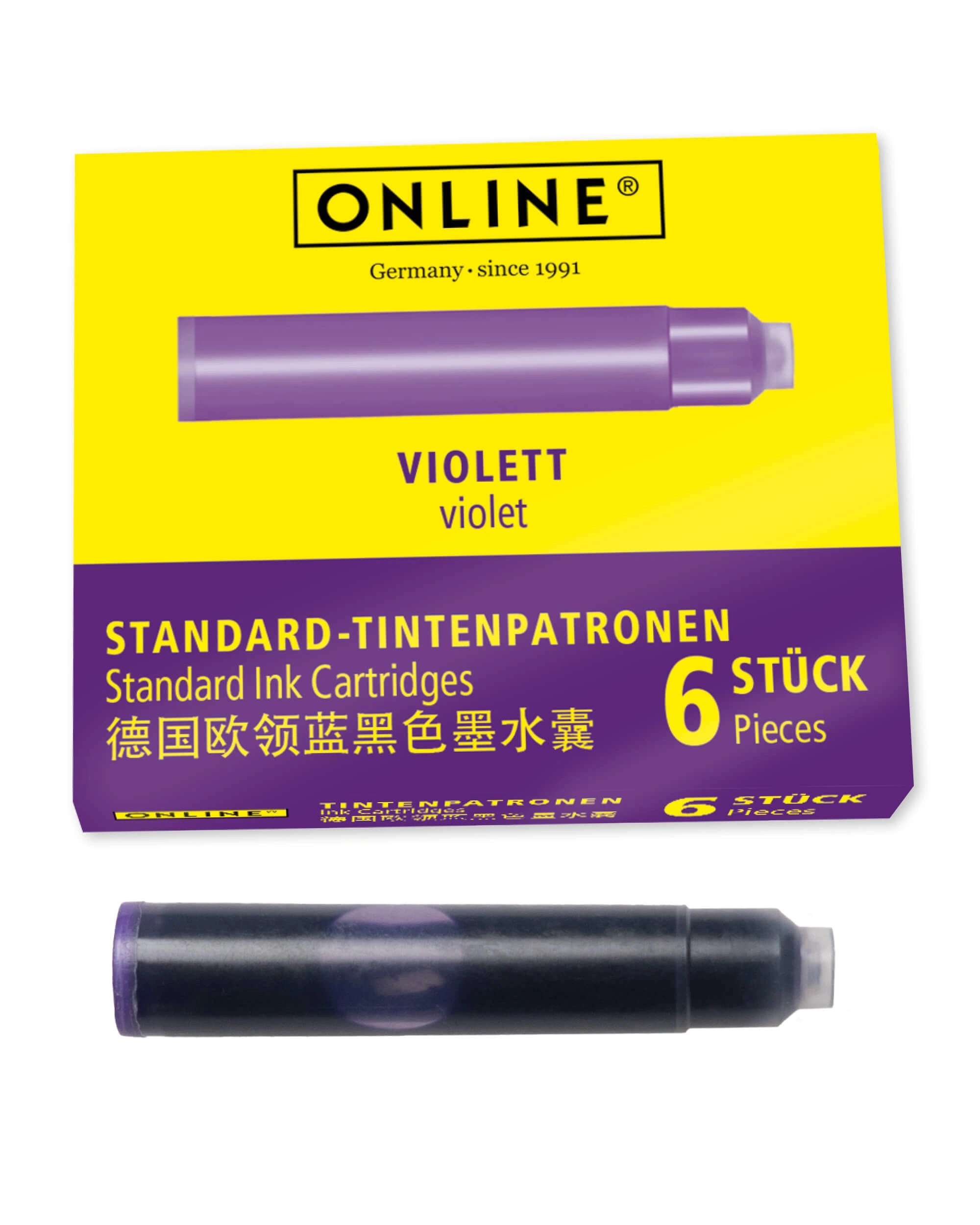ONLINE Violet Standard Ink Cartridges 6 Pieces