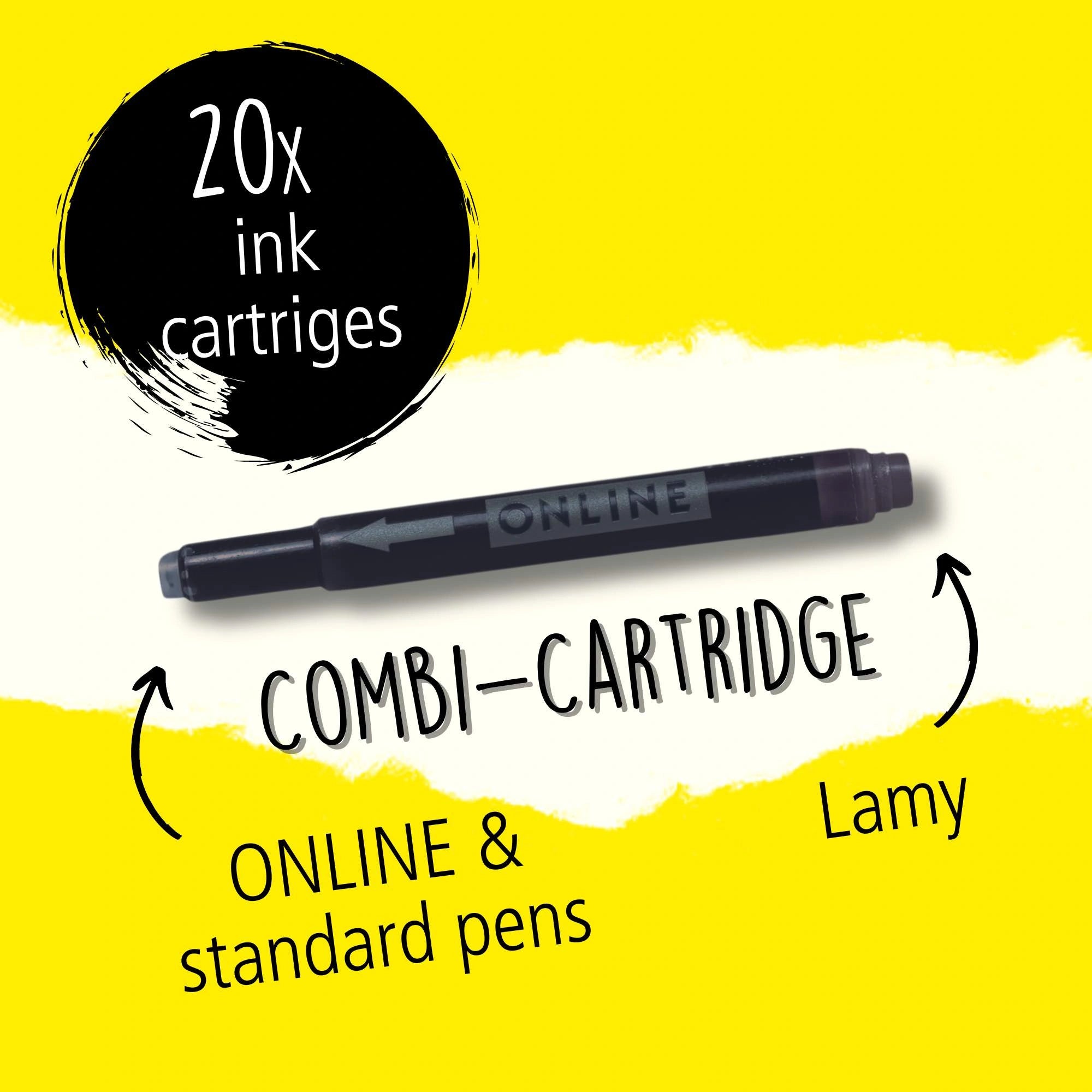 Online Maxi Pack Combi Ink Cartridges – Blue / Assorted Colours (20 Cartridges)