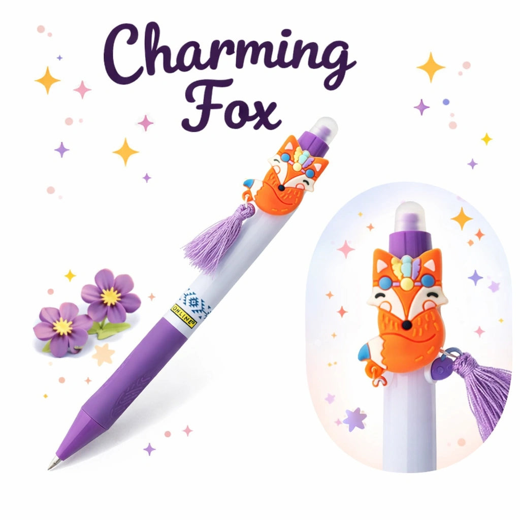 Online MAGIXX Fun Charm Erasable Gel Pen – Owl, Fox, Lama, Raccoon, Cat & Lemur