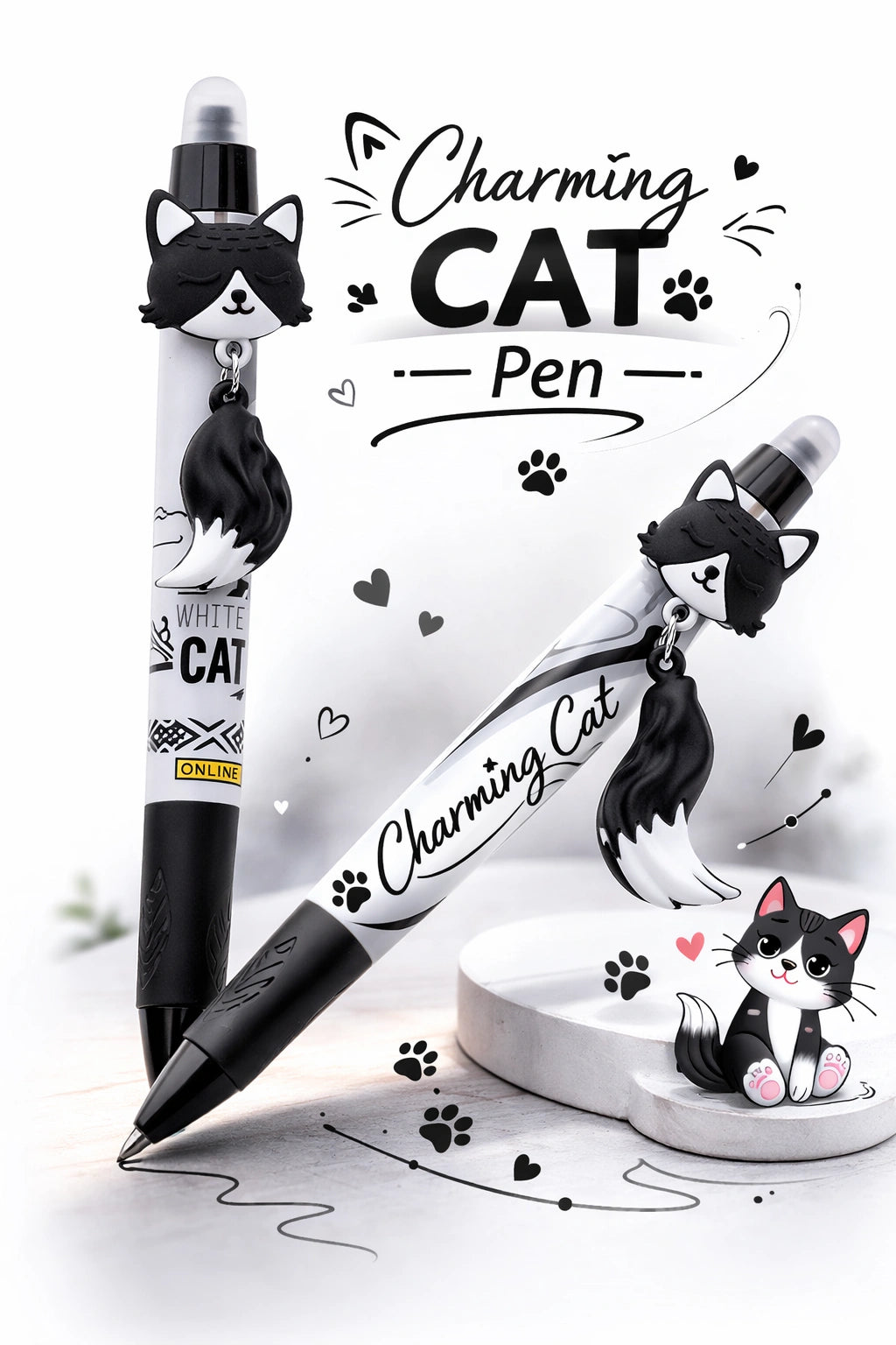 Online MAGIXX Fun Charm Erasable Gel Pen – Owl, Fox, Lama, Raccoon, Cat & Lemur