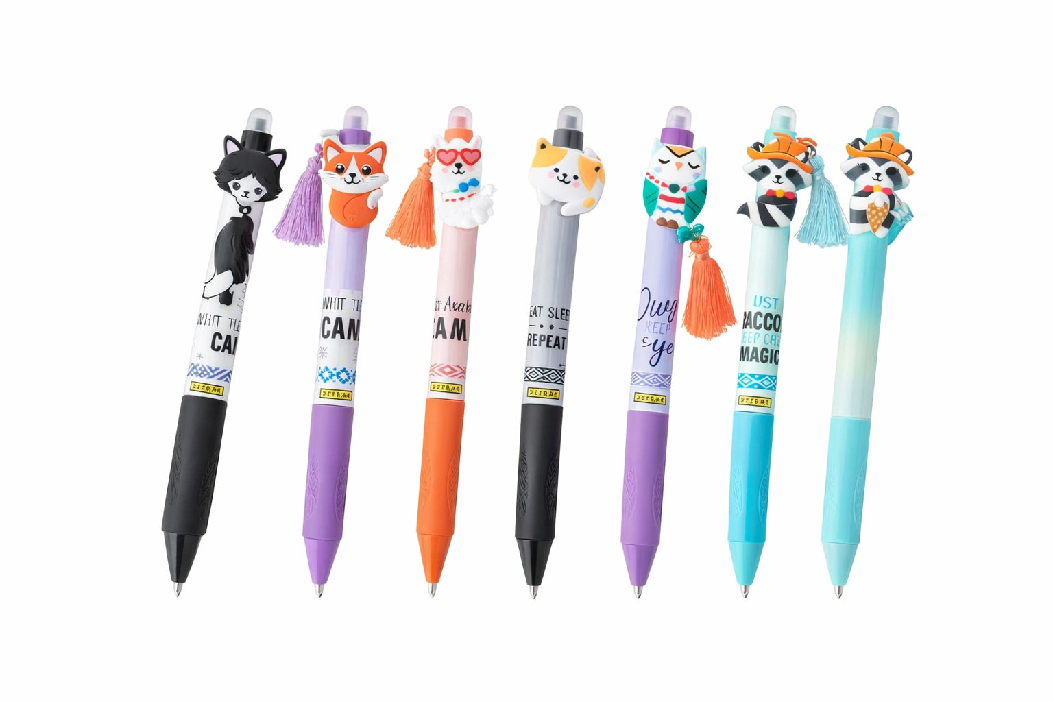 Online MAGIXX Fun Charm Erasable Gel Pen – Owl, Fox, Lama, Raccoon, Cat & Lemur