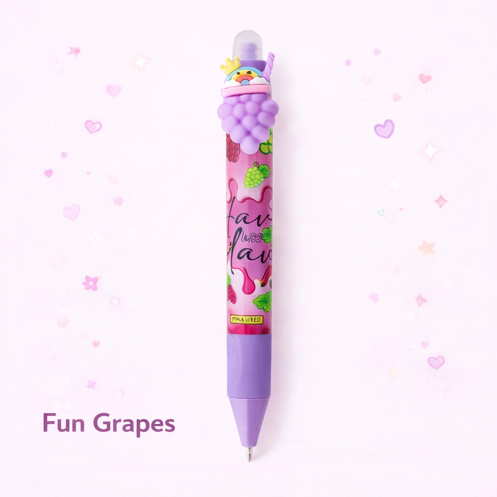 MAGIXX Fun Fruit Grape Time Gel Pen Purple Cartoon Top