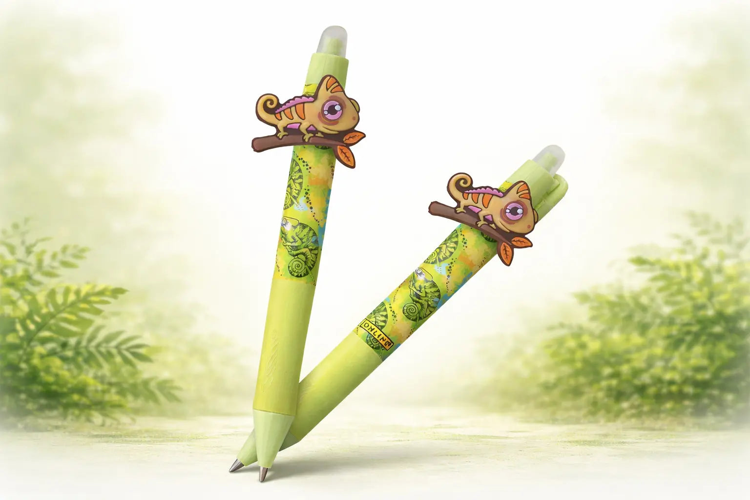 Chamaleon erasable gel pen with 3D topper