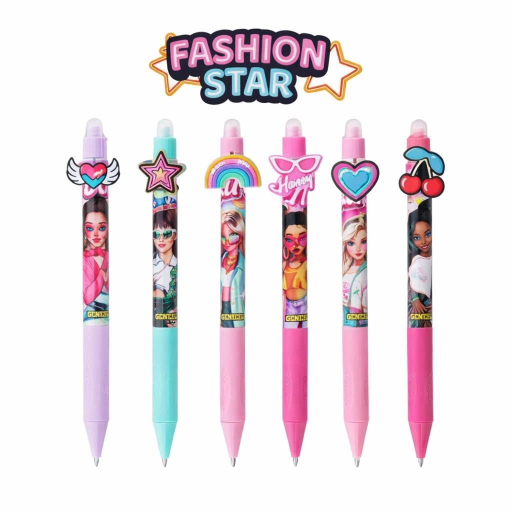 Online Gel Pens MAGIXX Fun Fashion – Little Miss Series (Set of 6 Variations)