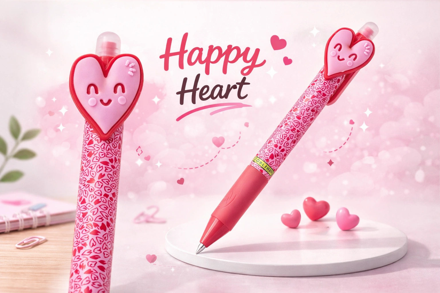 Colorful LOVE heart gel pen