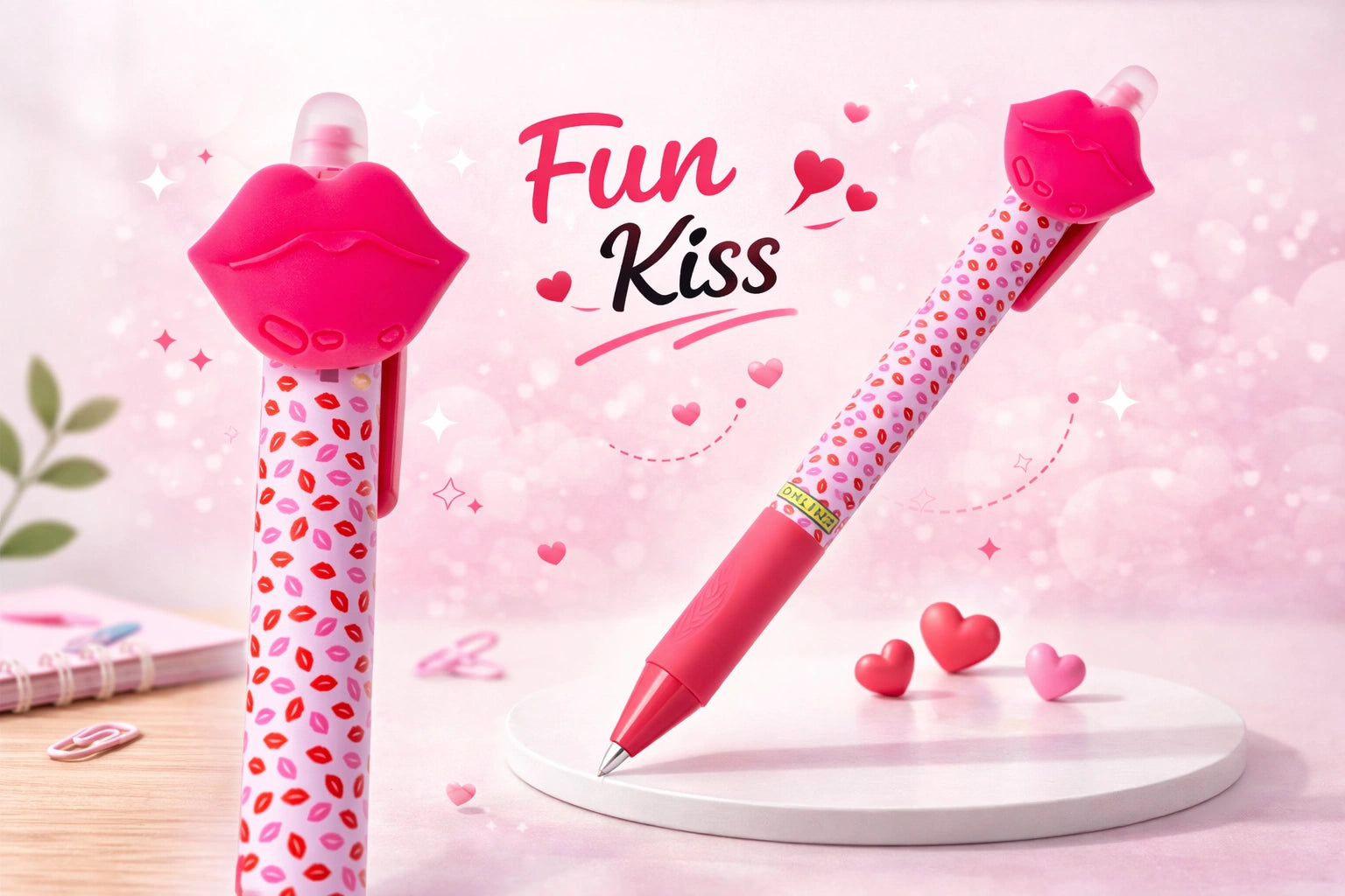 Love lips designer gel pen for kids