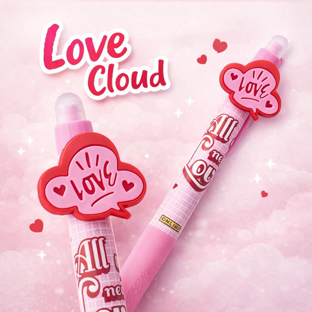 Colorful LOVE heart gel pen