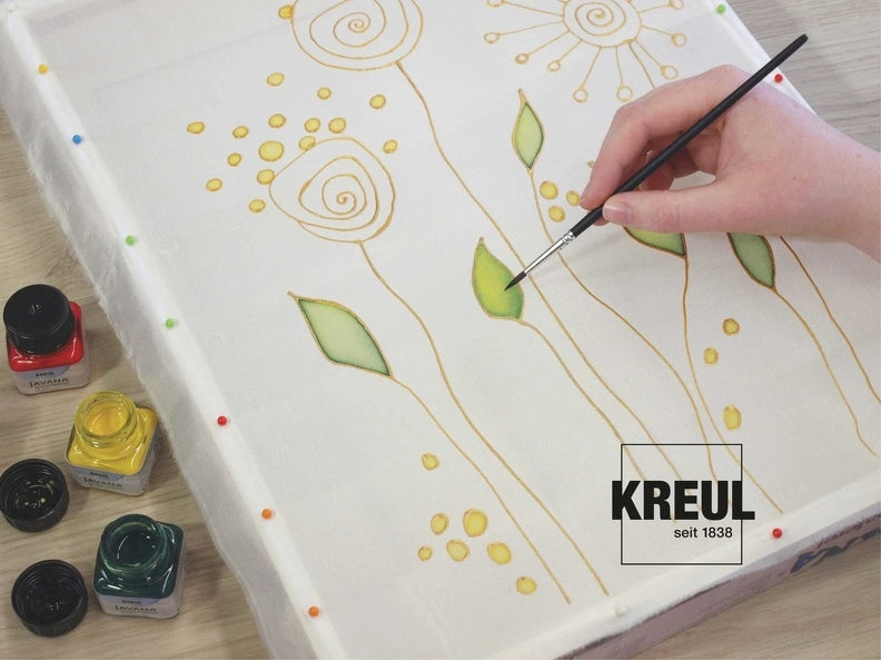 Kreul Javana Silk Painting Starter Set box with colors and tools