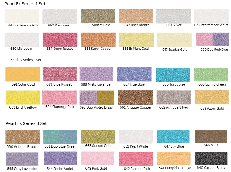 Jacquard Pearl Ex Powdered Pigments Series Sets