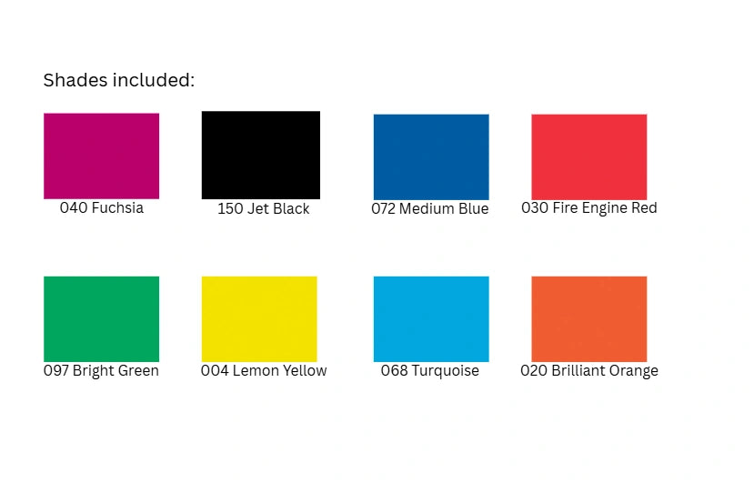 Jacquard Procion MX 8 Color Set - Cold Water & Fiber Reactive Procion MX Dye -The Most Vivid Dye for Cellulose Fibers.