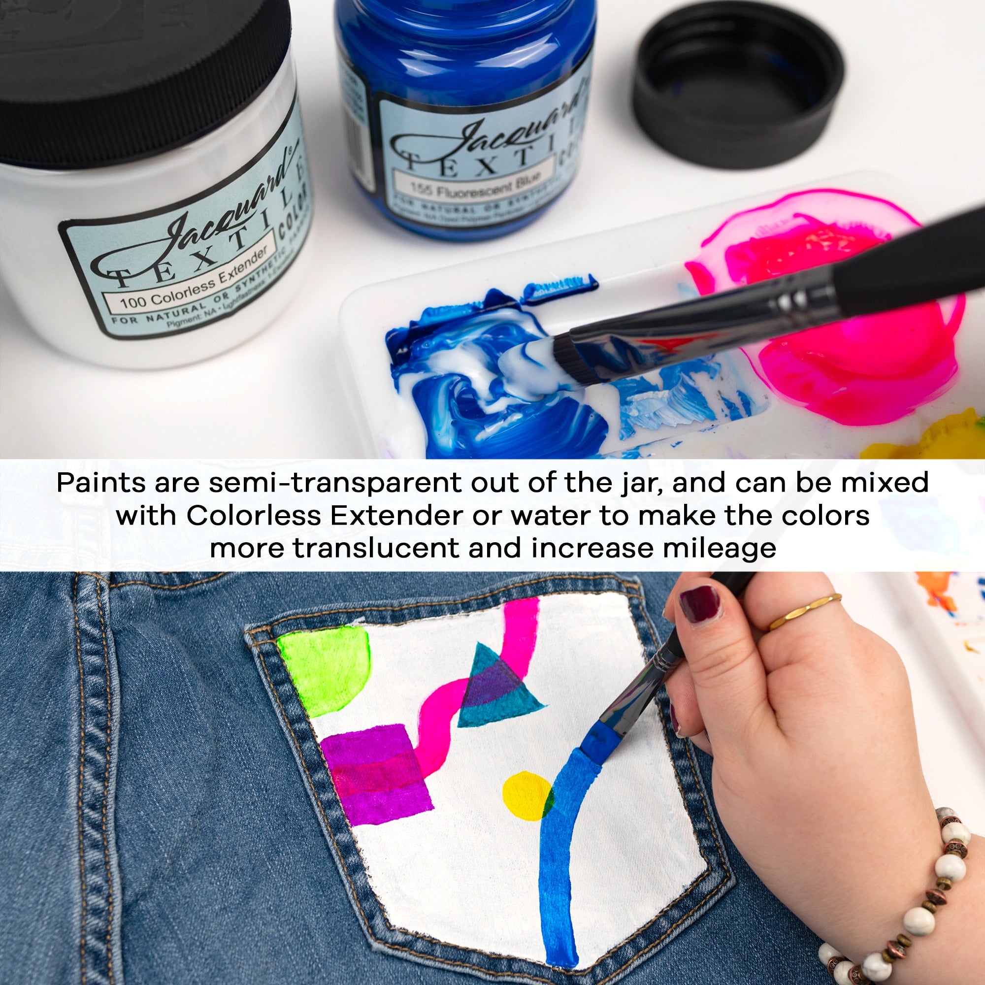semi transparent fabric paints for blending and layering