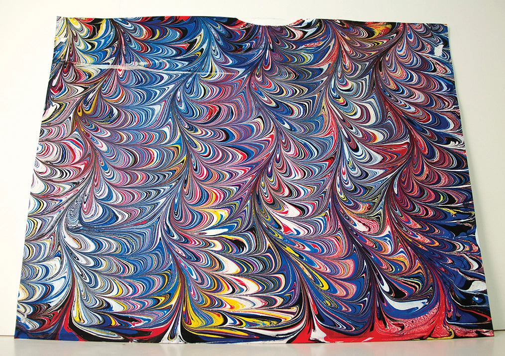 floating paint marbling technique setup