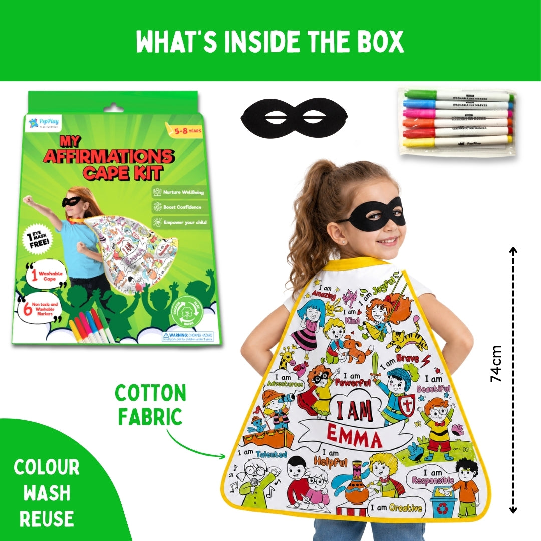 PepPlay My Affirmation Cape Kit | Positive Play & Self-Expression | 4+ Years