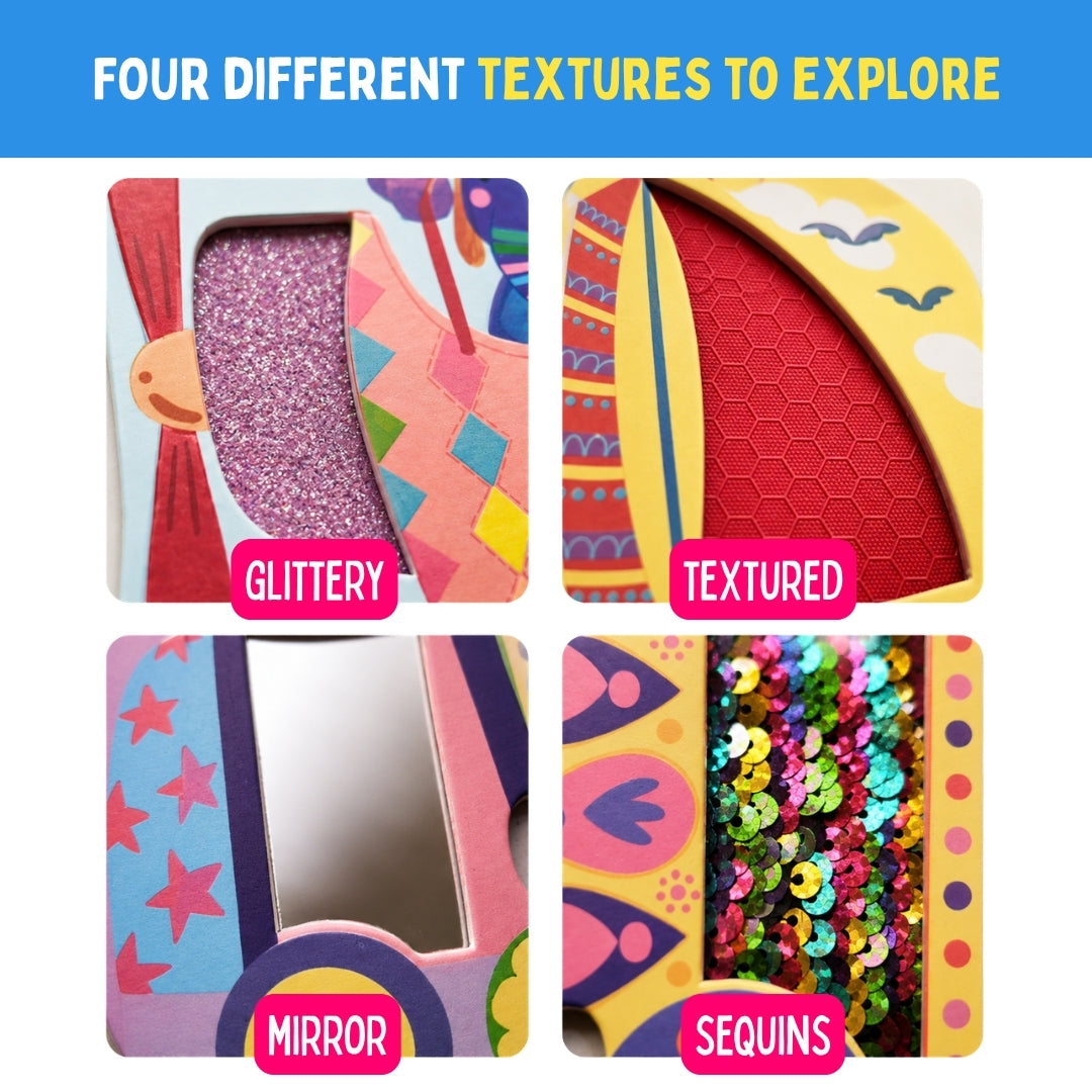 PepPlay My First Touch & Feel Puzzles - Colourful Vehicles | Sensory Learning for Toddlers | 1+ Years