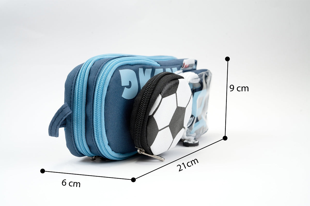 Football Pencil Pouch - Blue Kidgets
