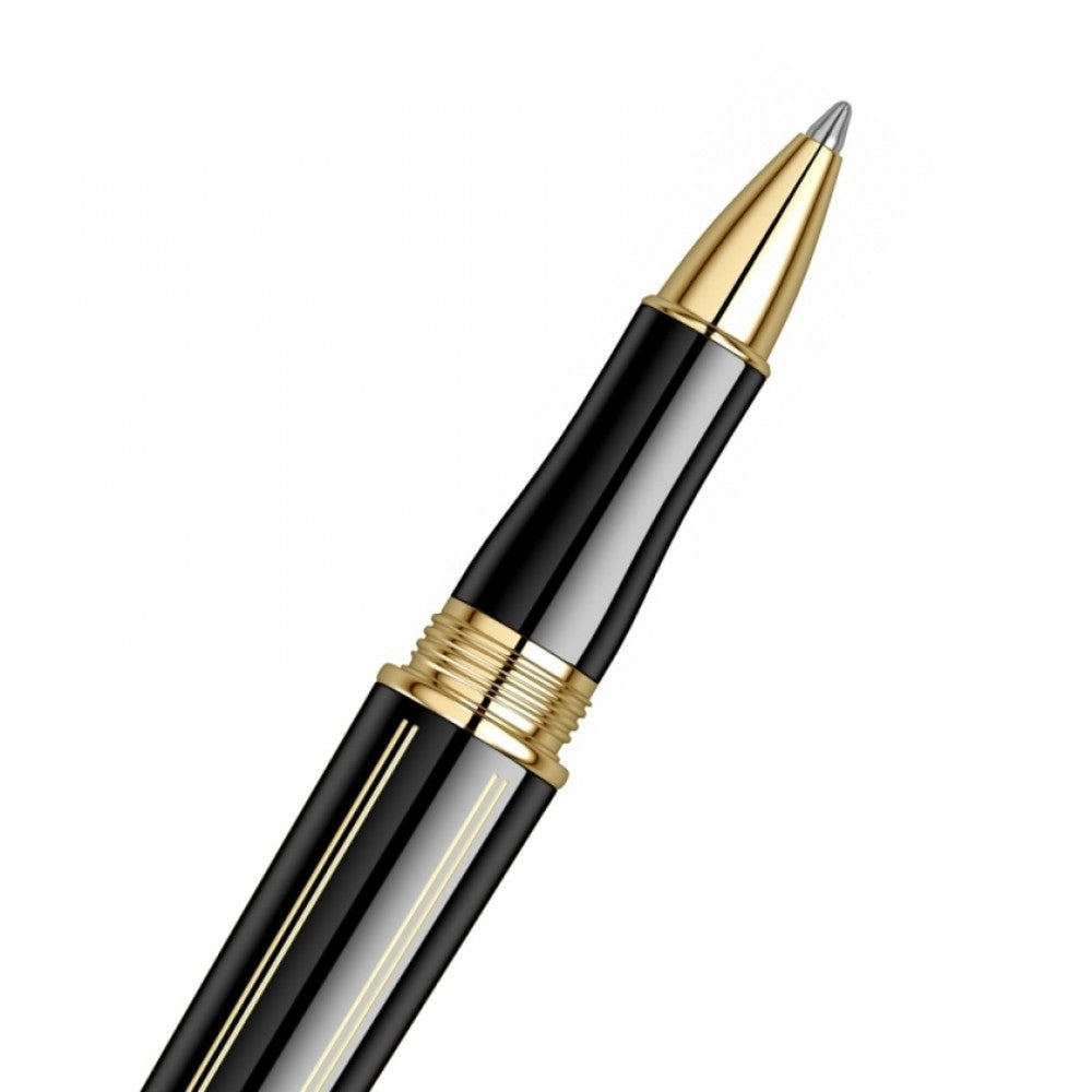 Scrikss | Heritage | Glossy Black | Roller ball Pen | 23k Gold Plated | 1.0mm Scrikss