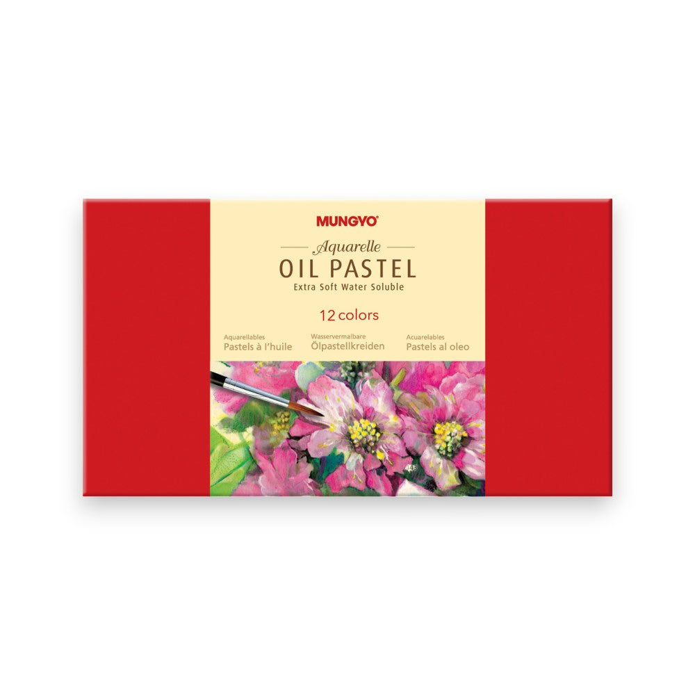 Mungyo Aquarelle Water-Soluble Oil Pastels Set - 12 Colours