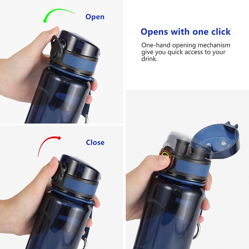 Uzspace U-Type Sports Series Tritan Water Bottle BPA-Free Uzspace