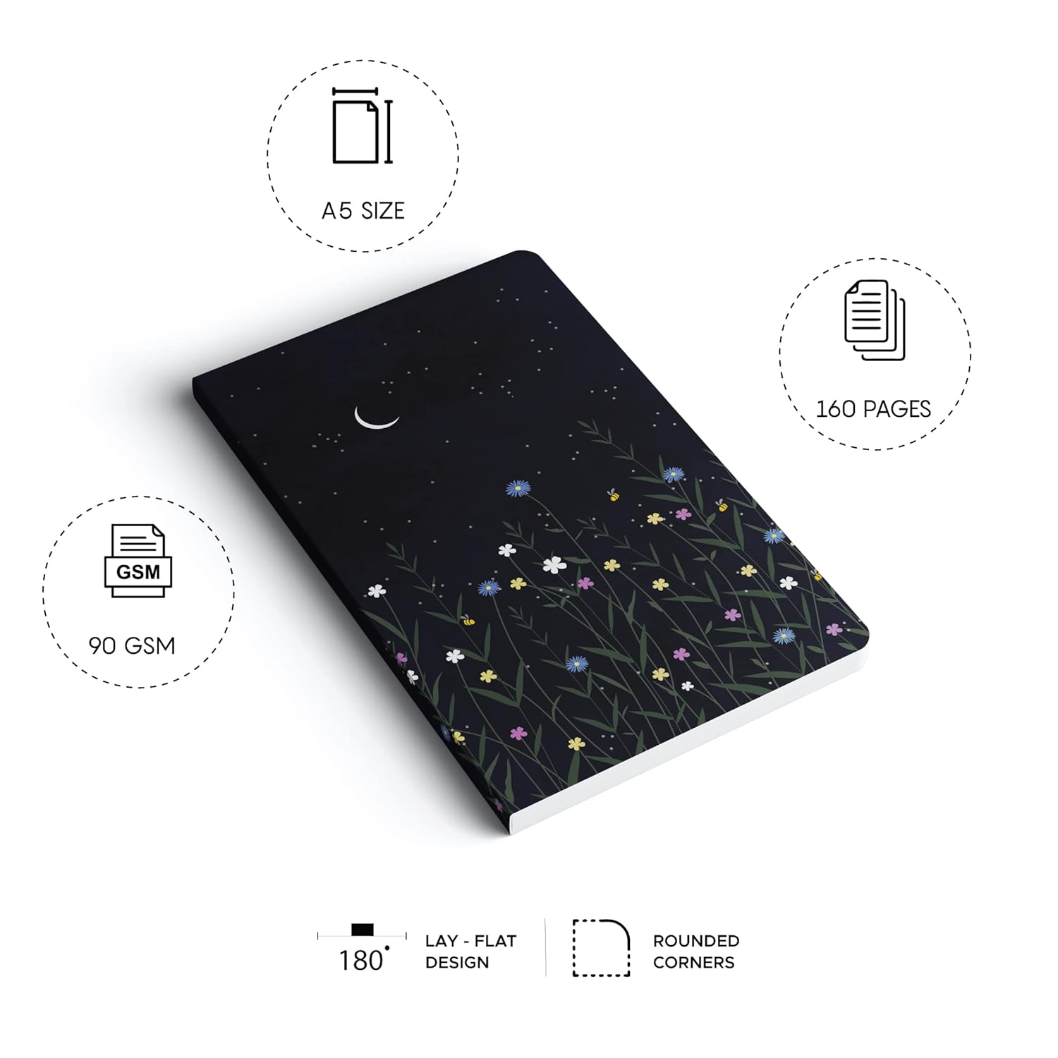 Factor Notes A5 Notebook - Luminance 90 GSM Ruled 160 Pages Factor Notes