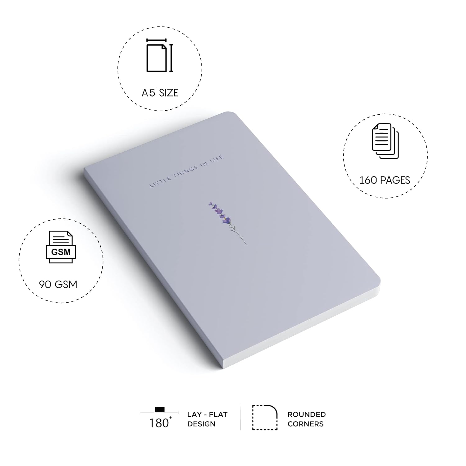 Factor Notes A5 Notebook - Ruled & Planner 160 Pages (Little Things) Factor Notes