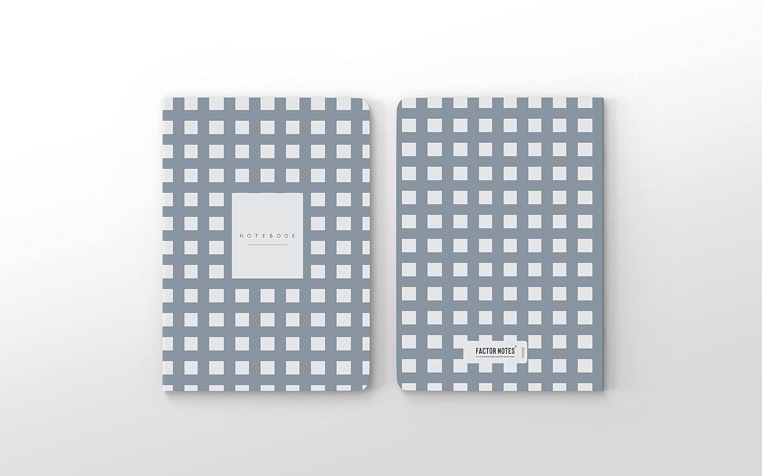 Factor Notes A5 Notebook - 100 GSM Unruled 144 Pages (Ash Grid) Factor Notes