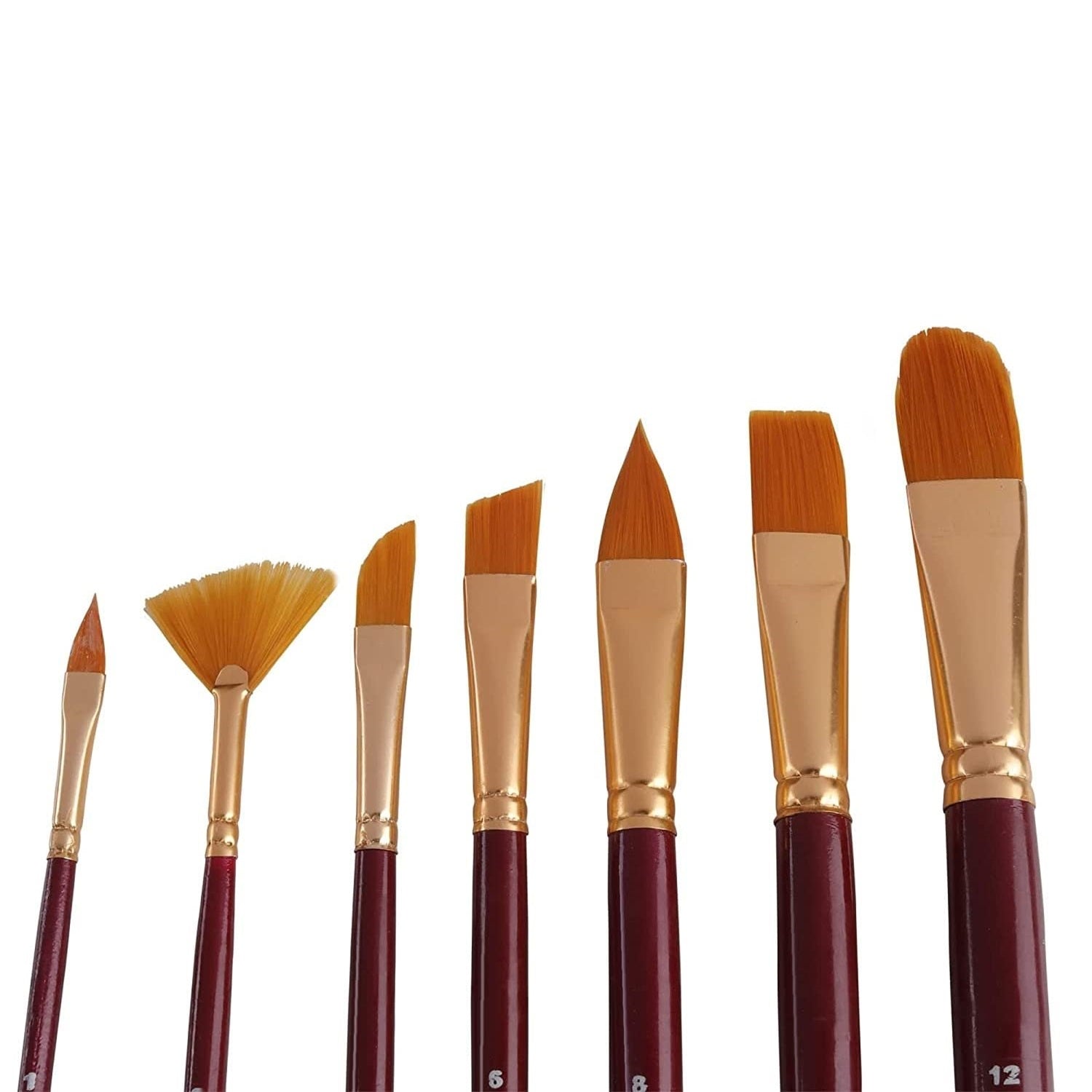 Arora Synthetic Hair Mix Paintbrush Set Of 7 Pcs For Watercolor And Acrylic Painting