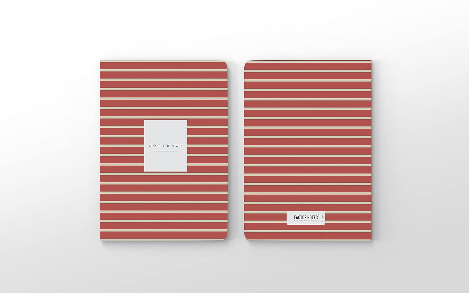 Factor Notes A5 Notebook - 100 GSM Unruled 144 Pages (Red Streak) Factor Notes