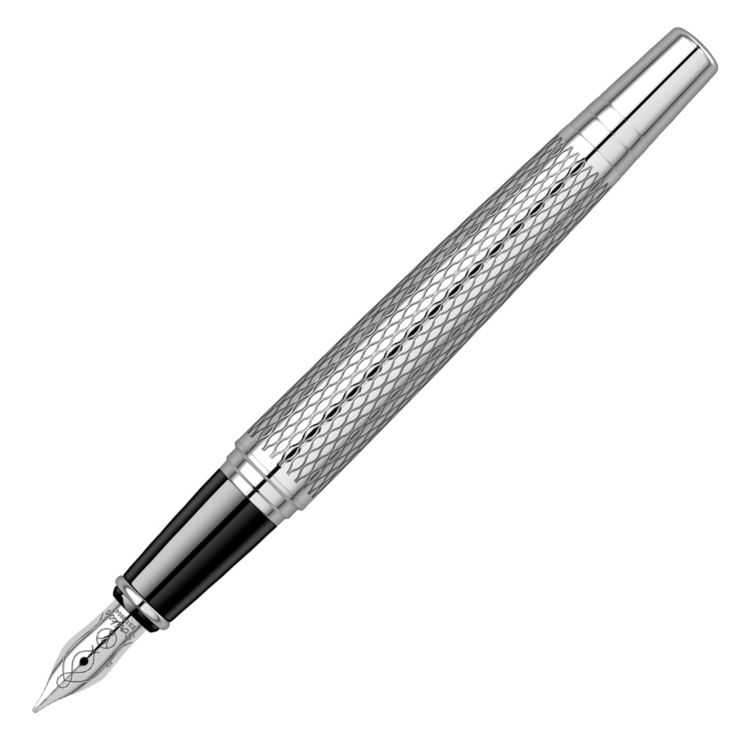 Scrikss | Pera 477 | Fountain Pen | Black Chrome-Medium Scrikss