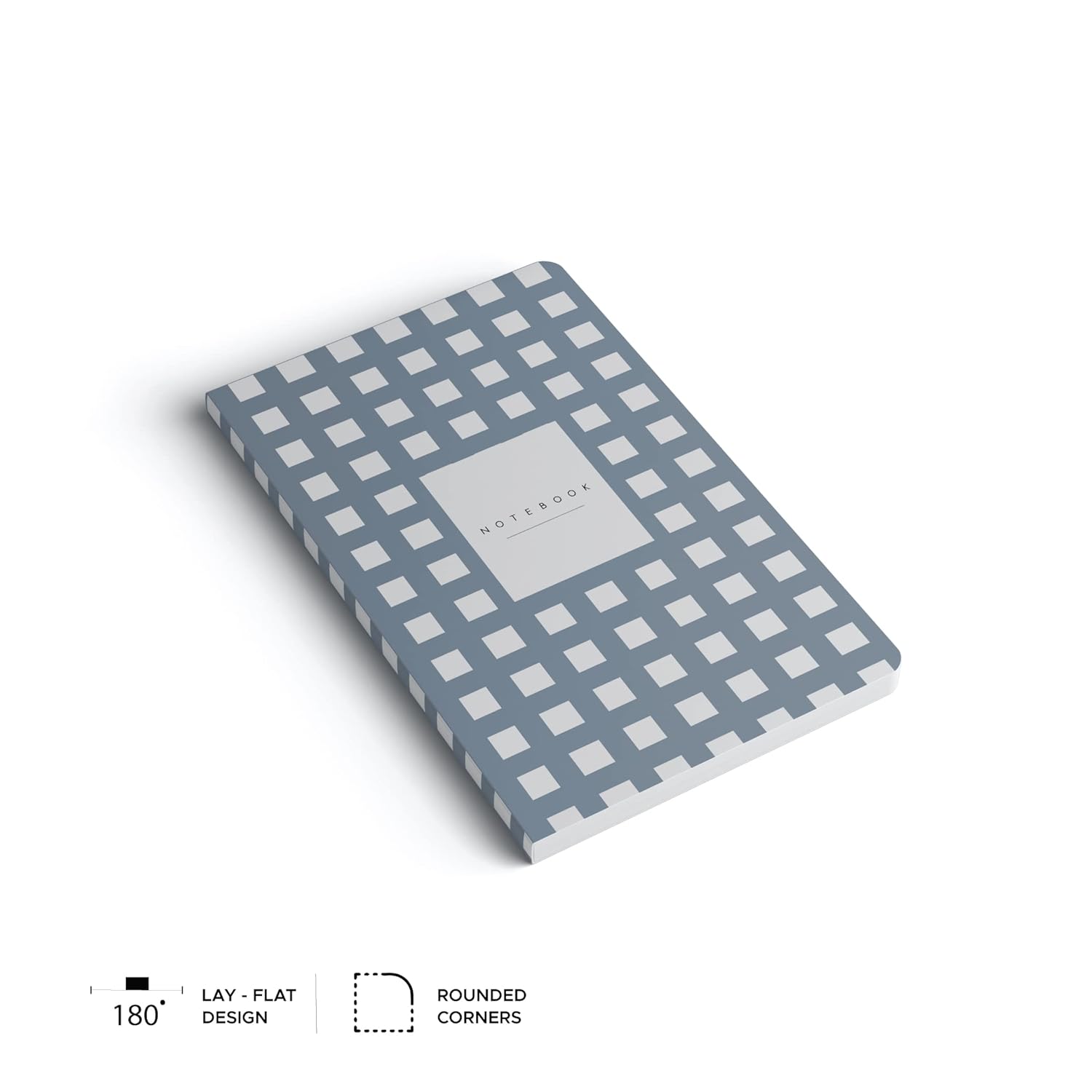 Factor Notes A5 Notebook - 100 GSM Unruled 144 Pages (Ash Grid) Factor Notes