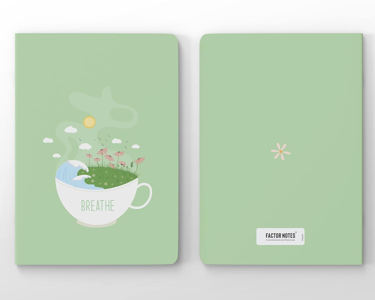 Factor Notes A5 Notebook - Ruled 90 GSM 160 Pages (Breathe) Factor Notes