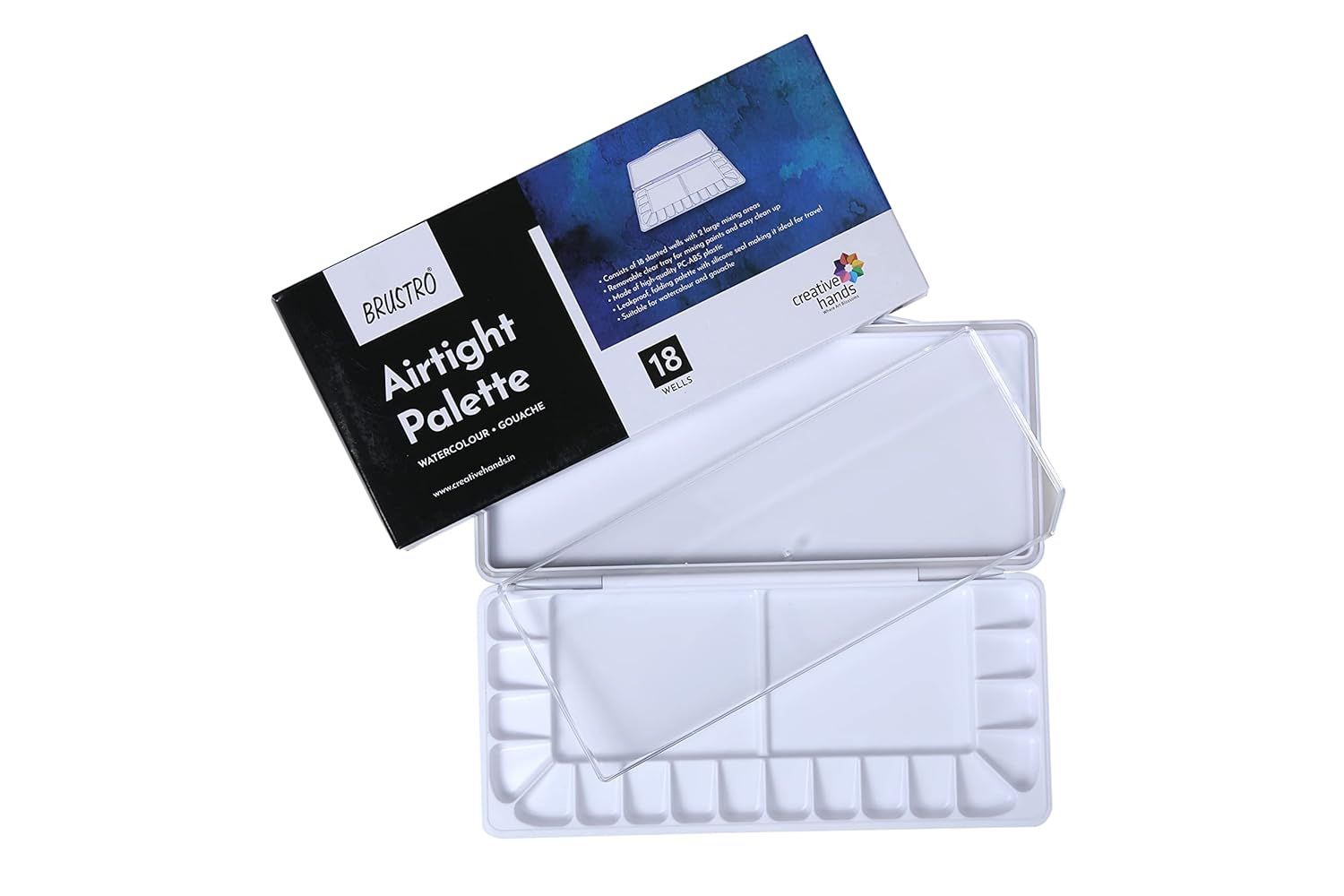 Brustro Airtight Palette for Watercolour & Gouache - 16 or 18 Wells