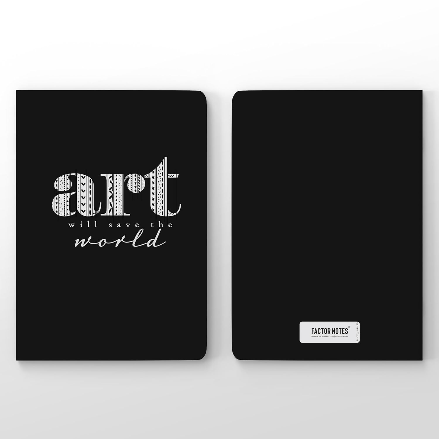 Factor Notes 90 GSM A5 Notebook Plain 160 Pages - Art Will Save The World Factor Notes